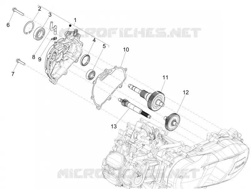 Ensemble réducteur PIAGGIO PIAGGIO-SCOOTER 150 MEDLEY 2021  Medley 150 4T ie Euro 3 - Euro 4 ABS