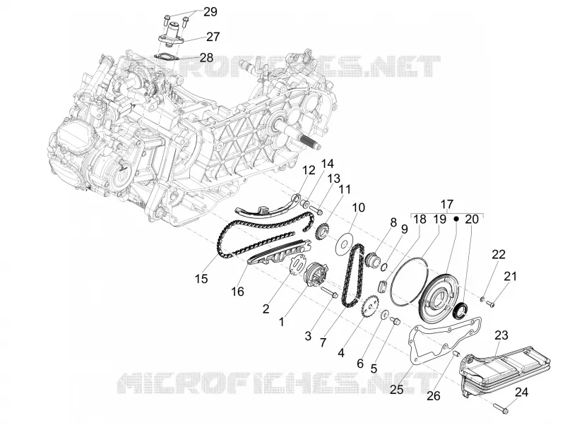 Pompe à huile PIAGGIO PIAGGIO-SCOOTER 150 MEDLEY 2020  Medley 150 4T ie Euro 3 - Euro 4 ABS
