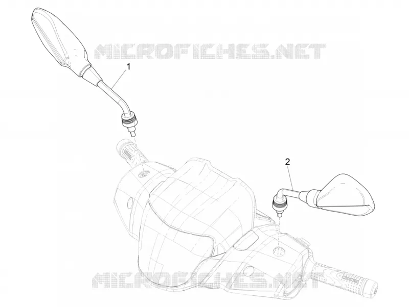 RETROVISEURS PIAGGIO PIAGGIO-SCOOTER 150 MEDLEY 2020  Medley 150 4T ie Euro 3 - Euro 4 ABS