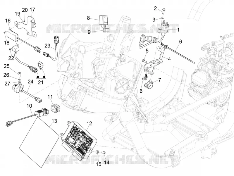 Régulateurs de tension - Centrales electroniques - Bobine H.T. PIAGGIO PIAGGIO-SCOOTER 150 MEDLEY 2021  Medley 150 4T ie Euro 3 - Euro 4 ABS