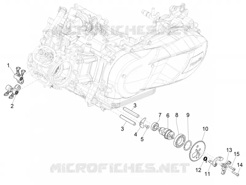 Groupe support balanciers PIAGGIO PIAGGIO-SCOOTER 150 MEDLEY 2021  Medley 150 4T ie Euro 5 ABS