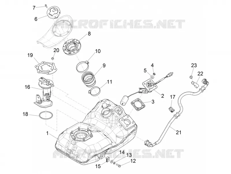 Réservoir PIAGGIO PIAGGIO-SCOOTER 150 MEDLEY 2021  Medley 150 4T ie Euro 5 ABS