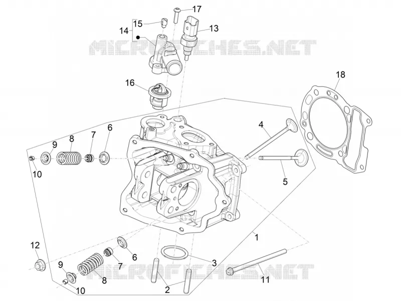 CULASSE - SOUPAPES PIAGGIO PIAGGIO-SCOOTER 300 MP3 2020  MP3 300 HPE / 300 HPE Sport Euro 5 ABS