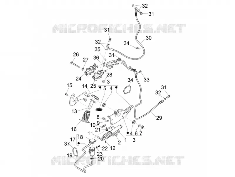 Groupe pédales - Leviers PIAGGIO PIAGGIO-SCOOTER 300 MP3 2020  MP3 300 HPE / 300 HPE Sport Euro 5 ABS
