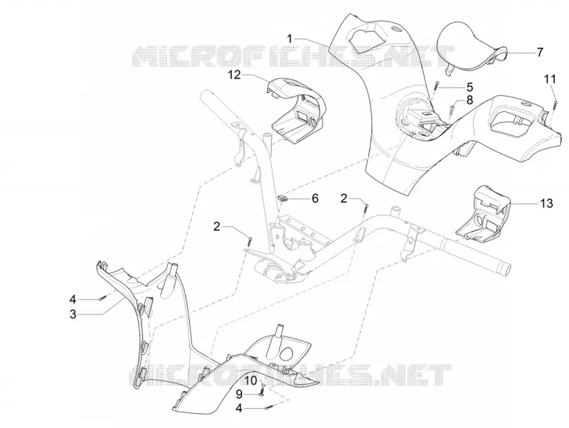 Couvertures guidon PIAGGIO PIAGGIO-SCOOTER 350 MP3 2018  MP3 350 ABS E4
