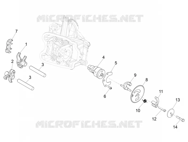 Groupe support balanciers PIAGGIO PIAGGIO-SCOOTER 350 MP3 2018  MP3 350 ABS E4