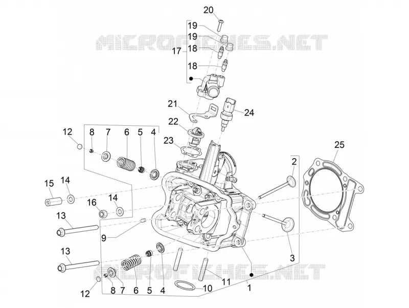 CULASSE - SOUPAPES PIAGGIO PIAGGIO-SCOOTER 400 MP3 2020  MP3 400 Euro 5