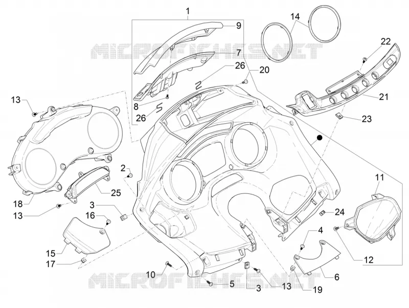 Groupe instruments - Cruscotto PIAGGIO PIAGGIO-SCOOTER 400 MP3 2020  MP3 400 Euro 5