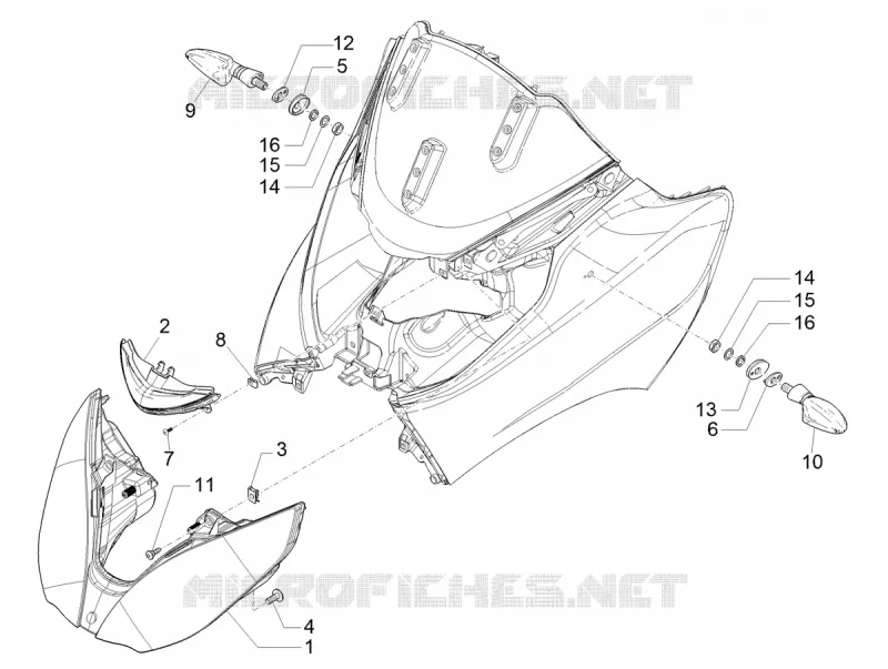 PHARE - CLIGNOTANTS AVANT PIAGGIO PIAGGIO-SCOOTER 400 MP3 2020  MP3 400 Euro 5