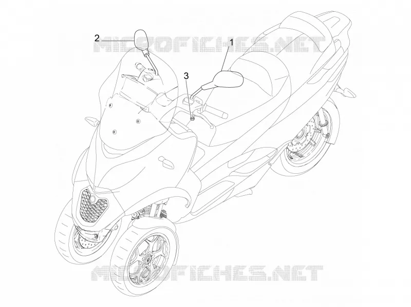 RETROVISEURS PIAGGIO PIAGGIO-SCOOTER 400 MP3 2020  MP3 400 Euro 5