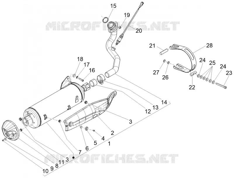 ECHAPPEMENT PIAGGIO PIAGGIO-SCOOTER 500 MP3 2021  MP3 500 Sport Advanced Euro 5