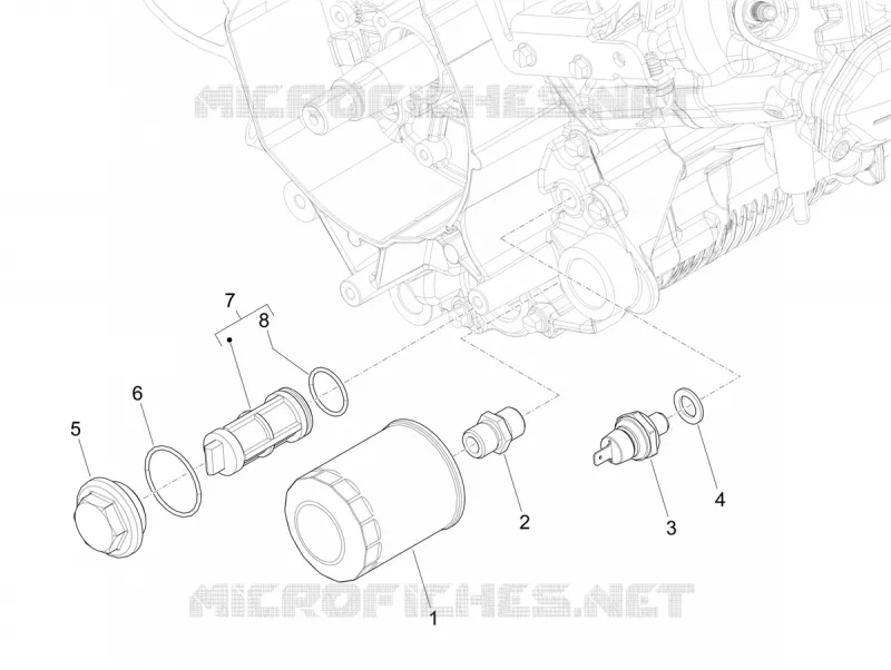 CARTER VOLANT MAGNETIQUE - FILTRE A HUILE PIAGGIO PIAGGIO-SCOOTER 125 MYMOOVER 2021  Mymoover 125 Poste Italiane Euro 5