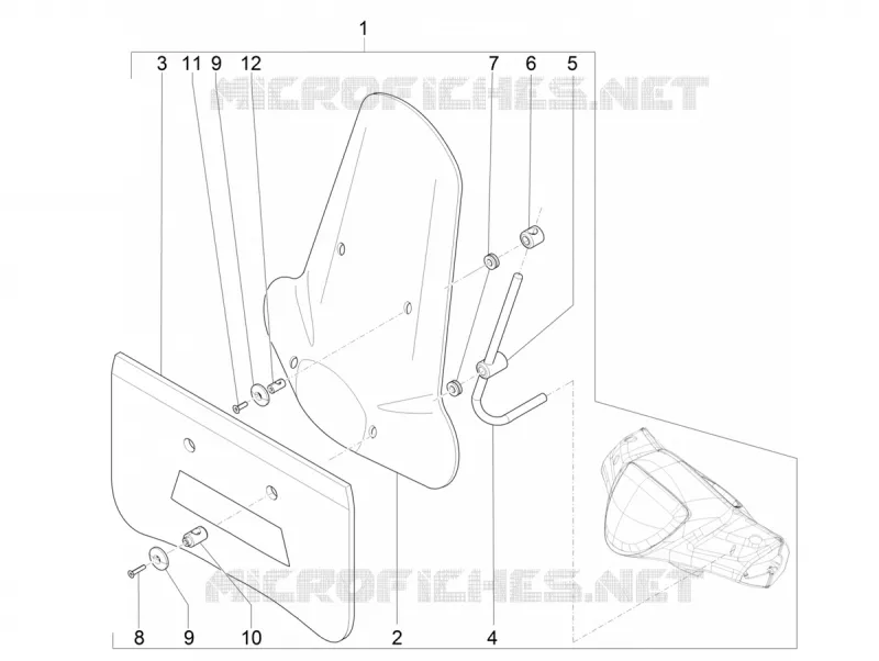 Pare-brise - Glaces PIAGGIO PIAGGIO-SCOOTER 125 MYMOOVER 2021  Mymoover 125 Poste Italiane Euro 5
