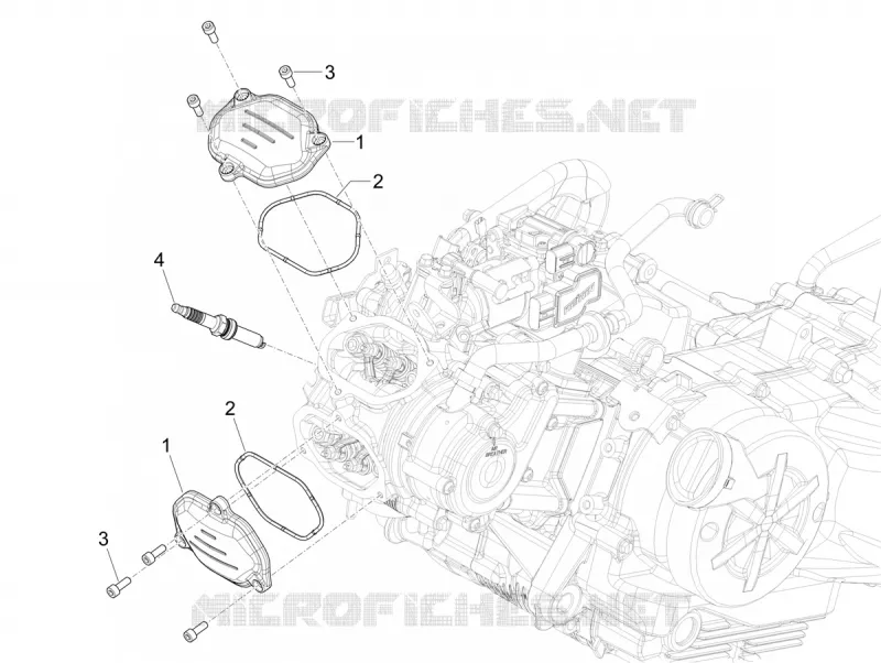 Couvercle culasse PIAGGIO PIAGGIO-SCOOTER 125 MYMOOVER 2021  Mymoover 125 Delivery 4T 4V Euro 5