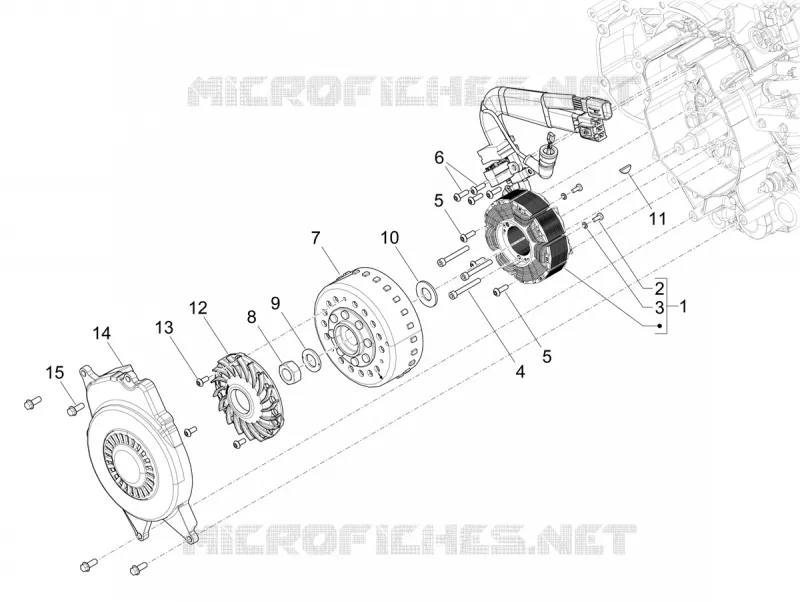 Volant magnétique PIAGGIO PIAGGIO-SCOOTER 125 MYMOOVER 2021  Mymoover 125 Delivery 4T 4V Euro 5