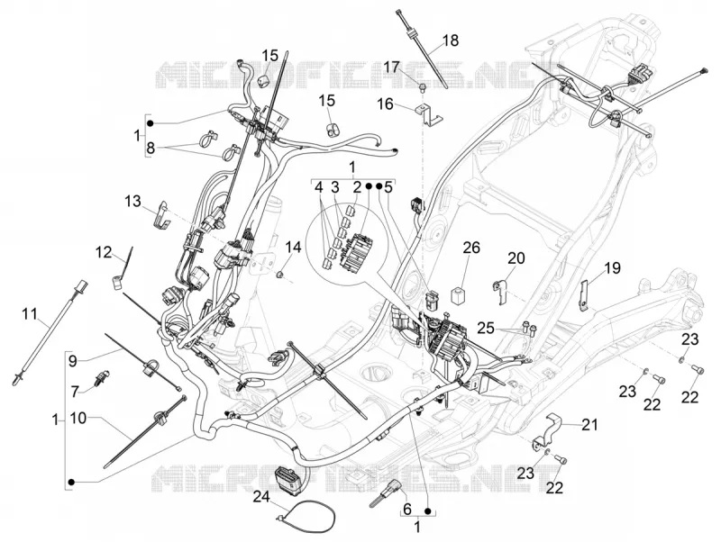 FAISCEAU ELECTRIQUE PRONCIPAL PIAGGIO PIAGGIO-SCOOTER ELECTRIC PIAGGIO-1 2023  Piaggio 1 Moped
