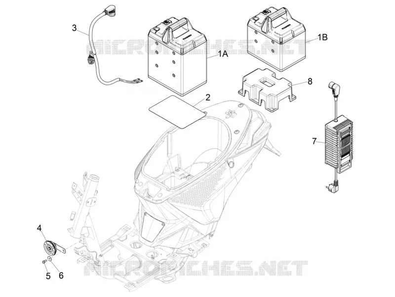 Relais - Batterie - Avertisseur sonore PIAGGIO PIAGGIO-SCOOTER ELECTRIC PIAGGIO-1 2022  Piaggio 1 Moped