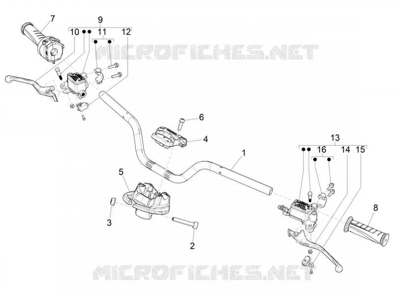 Guidon - Maître cylindre PIAGGIO PIAGGIO-SCOOTER ELECTRIC PIAGGIO-1 2023  Piaggio 1 Motorcycle