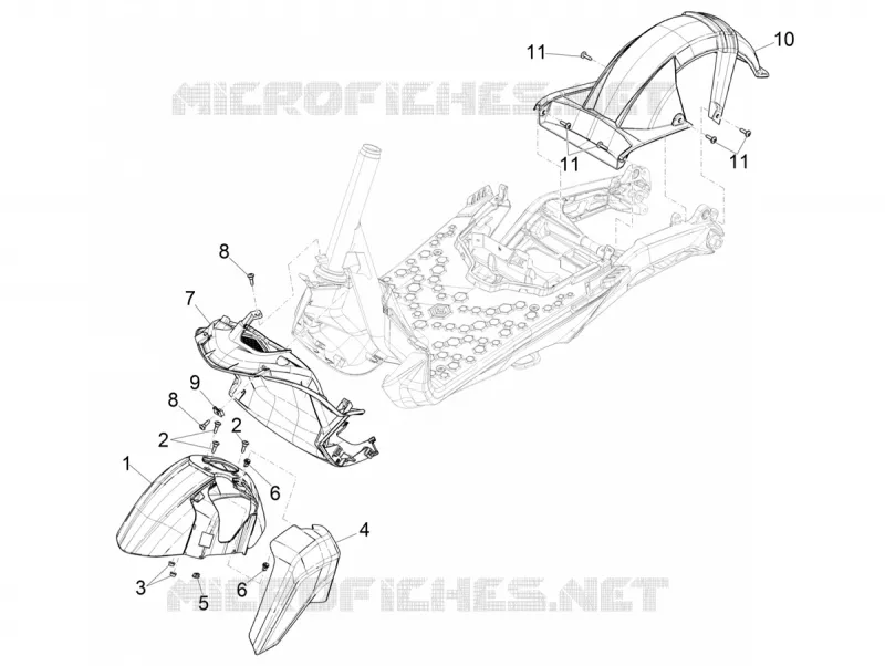 Logement roue - Garde boue PIAGGIO PIAGGIO-SCOOTER ELECTRIC PIAGGIO-1 2021  Piaggio 1 Motorcycle
