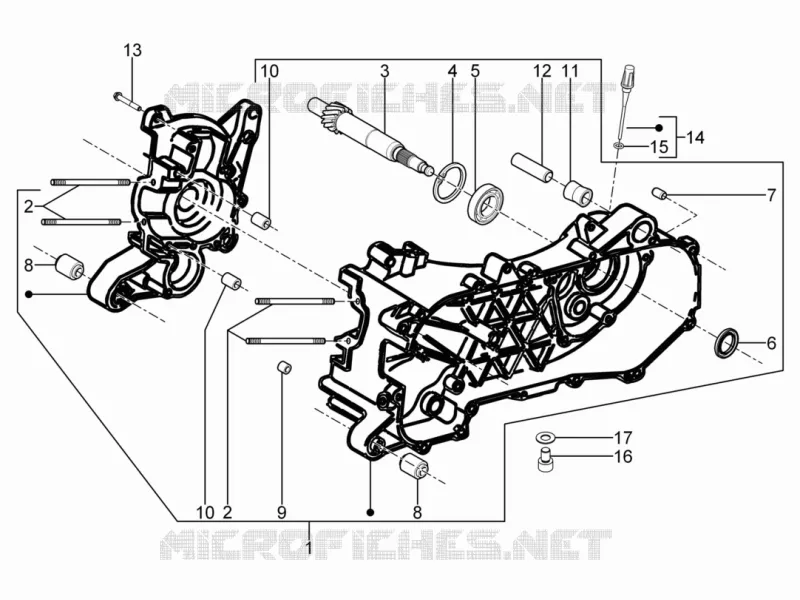 Carter moteur PIAGGIO PIAGGIO-SCOOTER 50 TYPHOON 2014  Typhoon 50 2T Euro 2