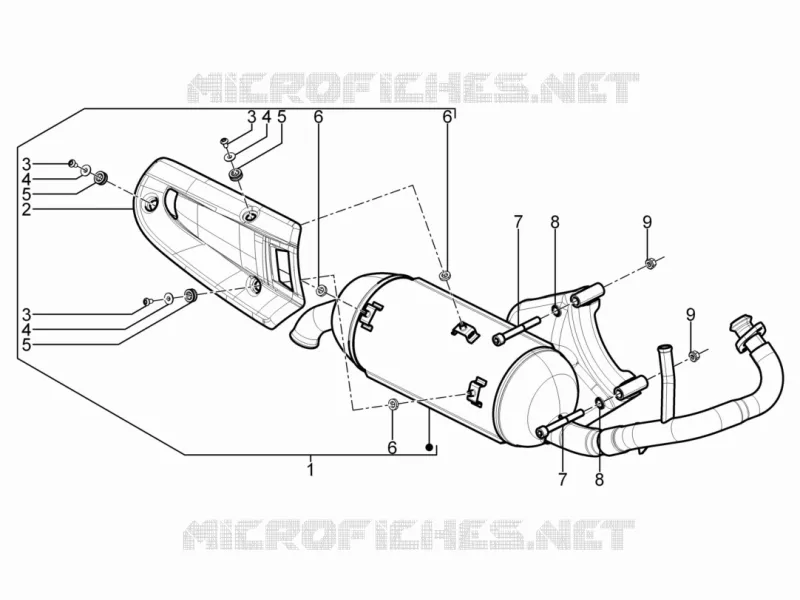 ECHAPPEMENT PIAGGIO PIAGGIO-SCOOTER 50 TYPHOON 2012  Typhoon 50 2T Euro 2