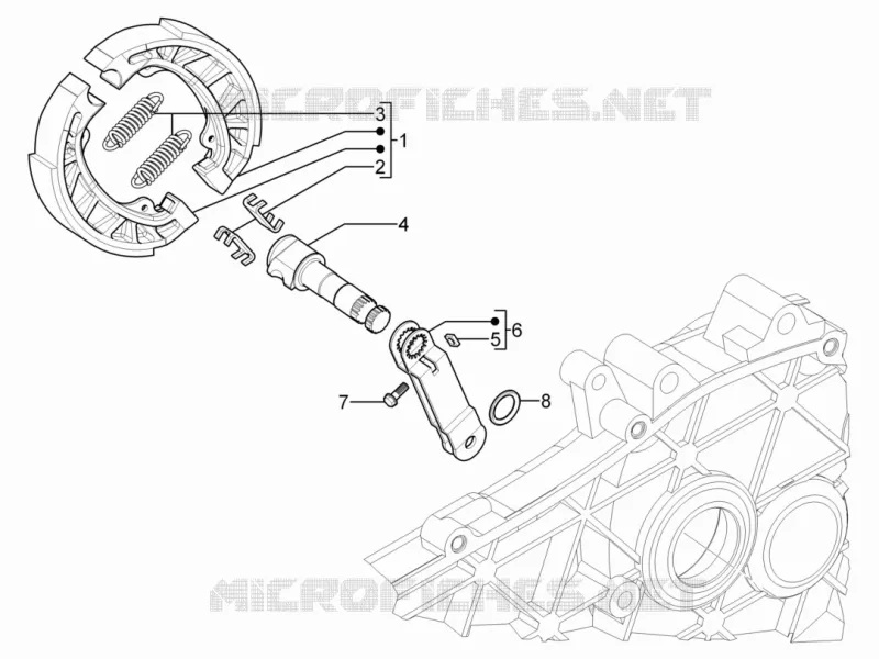 FREIN ARRIERE - MACHOIRES PIAGGIO PIAGGIO-SCOOTER 50 TYPHOON 2015  Typhoon 50 2T Euro 2