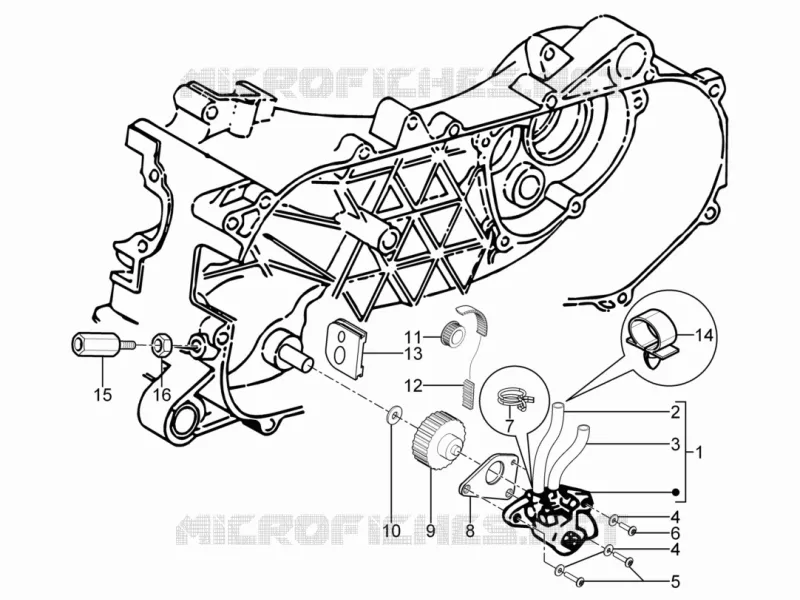 Pompe à huile PIAGGIO PIAGGIO-SCOOTER 50 TYPHOON 2013  Typhoon 50 2T Euro 2