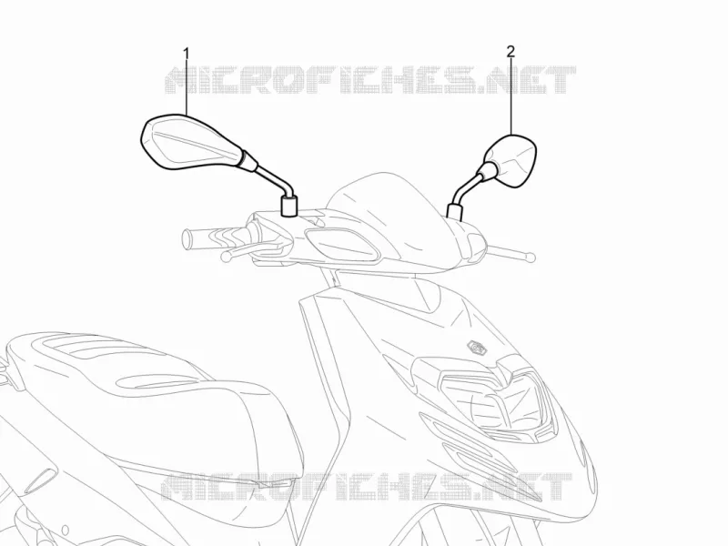 RETROVISEURS PIAGGIO PIAGGIO-SCOOTER 50 TYPHOON 2010  Typhoon 50 2T Euro 2