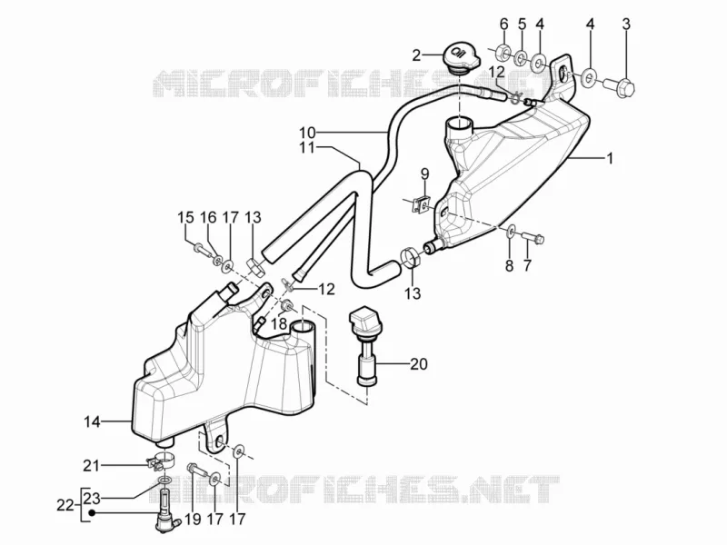 Réservoir huile PIAGGIO PIAGGIO-SCOOTER 50 TYPHOON 2010  Typhoon 50 2T Euro 2