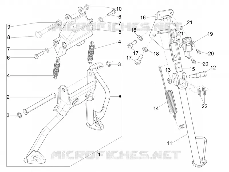 Béquille/s PIAGGIO PIAGGIO-SCOOTER 50 TYPHOON 2019  Typhoon 50 2T Euro 4