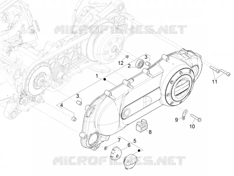 Couvercle carter - Refoidissement carter PIAGGIO PIAGGIO-SCOOTER 50 TYPHOON 2020  Typhoon 50 2T Euro 4