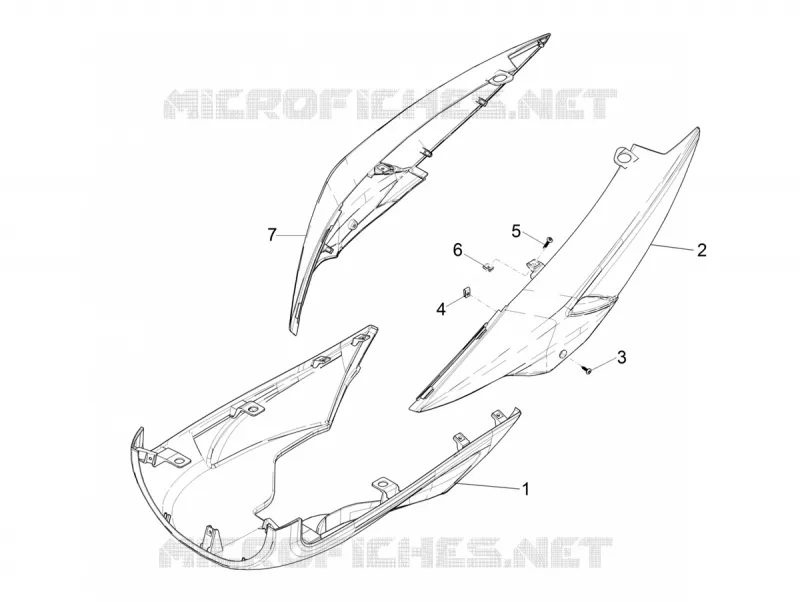 Couvertures laterales - Spoiler PIAGGIO PIAGGIO-SCOOTER 50 TYPHOON 2020  Typhoon 50 2T Euro 4
