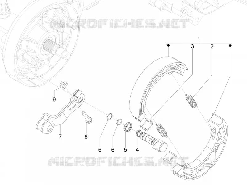 FREIN ARRIERE - MACHOIRES PIAGGIO PIAGGIO-SCOOTER 50 TYPHOON 2019  Typhoon 50 2T Euro 4