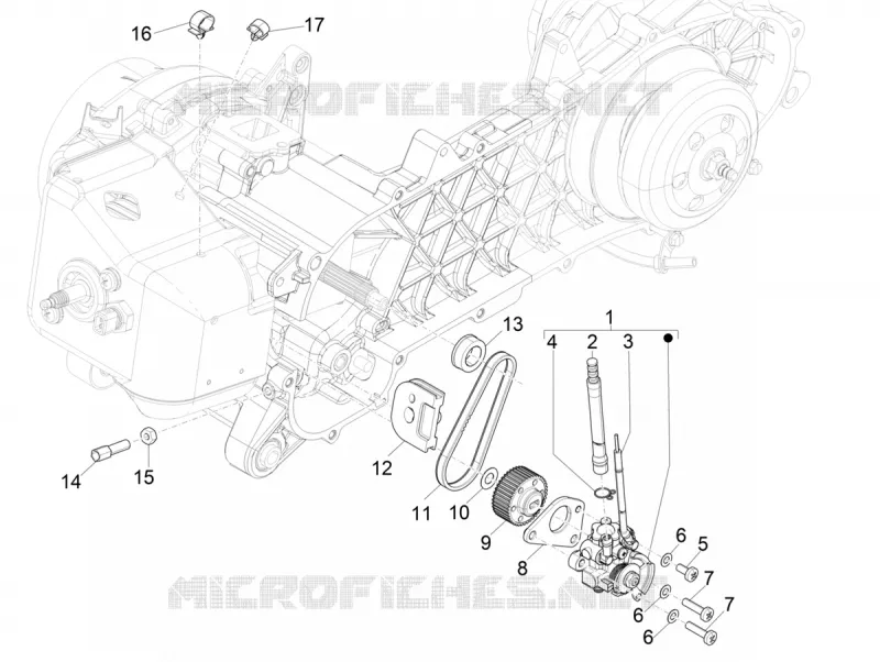 Pompe à huile PIAGGIO PIAGGIO-SCOOTER 50 TYPHOON 2019  Typhoon 50 2T Euro 4