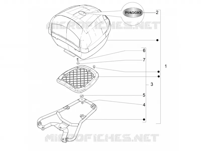 Porte-bagages arrière PIAGGIO PIAGGIO-SCOOTER 50 TYPHOON 2020  Typhoon 50 2T Euro 4