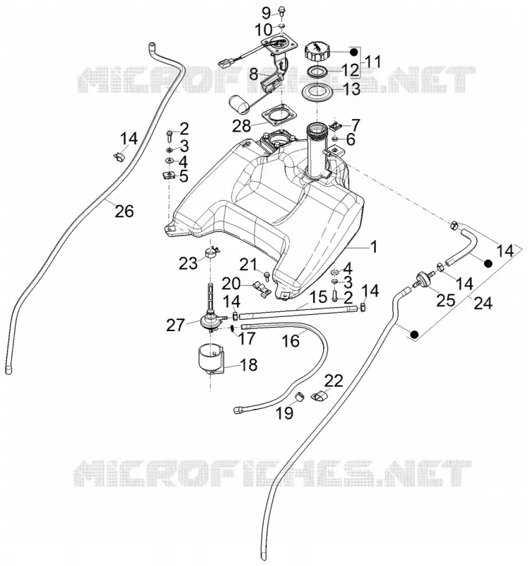 Réservoir PIAGGIO PIAGGIO-SCOOTER 50 TYPHOON 2018  Typhoon 50 2T Euro 4