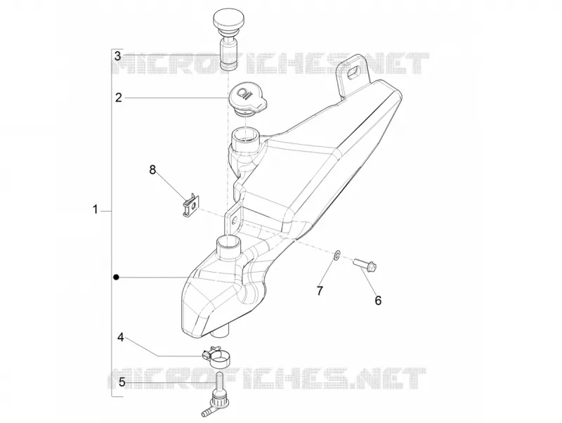 Réservoir huile PIAGGIO PIAGGIO-SCOOTER 50 TYPHOON 2019  Typhoon 50 2T Euro 4