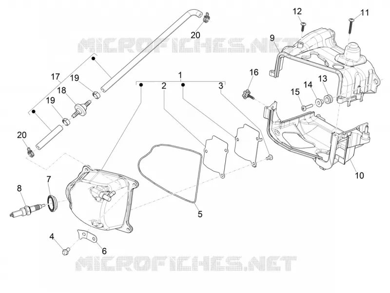 Couvercle culasse PIAGGIO PIAGGIO-SCOOTER 50 ZIP 2021  Zip 50 4T 25Km/h Euro 5