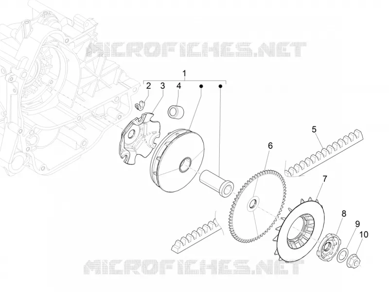 Poulie motrice PIAGGIO PIAGGIO-SCOOTER 50 ZIP 2021  Zip 50 4T 25Km/h Euro 5