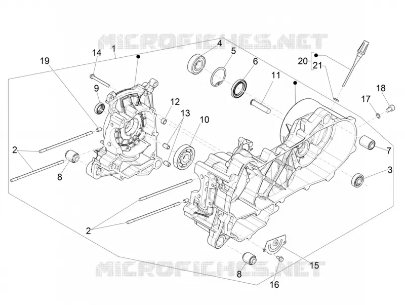 Carter moteur PIAGGIO PIAGGIO-SCOOTER 50 ZIP 2021  Zip 50 4T Euro 5
