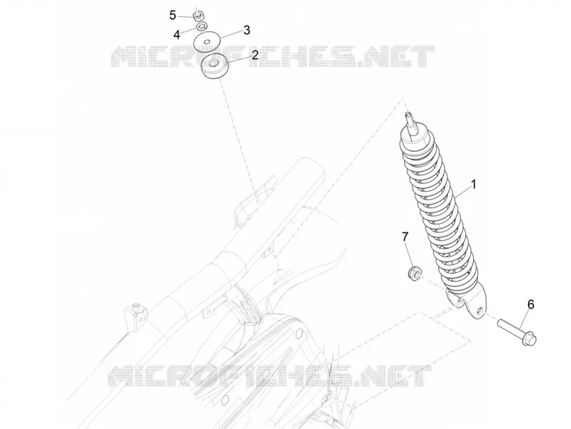 Suspension arrière - Amortisseur/s PIAGGIO PIAGGIO-SCOOTER 50 ZIP 2021  Zip 50 4T Euro 5