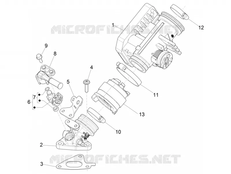 Boitier papillon - Injecteur - Pipe d'admission VESPA VESPA-SCOOTER 125 946 2021  946 125 Euro 5 ABS Christian Dior