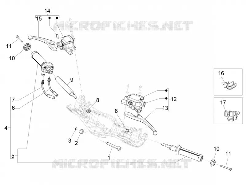 Guidon - Maître cylindre VESPA VESPA-SCOOTER 125 946 2021  946 125 Euro 5 ABS Christian Dior