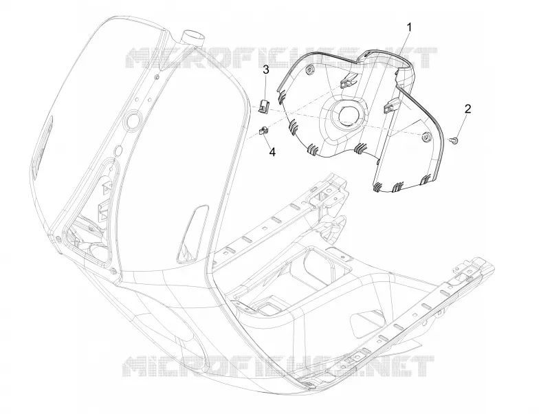 Coffre avant - Contre-tablier VESPA VESPA-SCOOTER 150 946 2021  946 150 4T 3V Euro 4 ABS Christian Dior