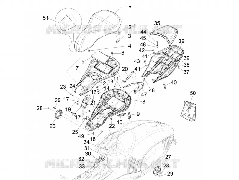 Selle/sieges VESPA VESPA-SCOOTER 150 946 2021  946 150 4T 3V Euro 4 ABS Christian Dior