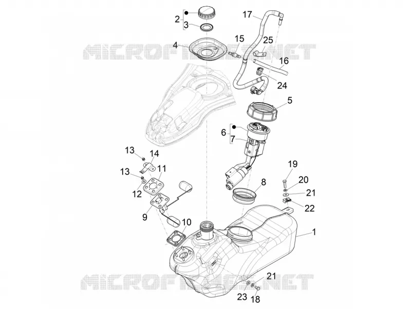 Réservoir VESPA VESPA-SCOOTER 150 946 2021  946 150 Euro 4 ABS Christian Dior