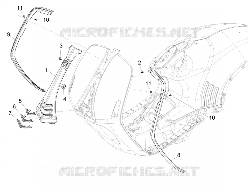 Tablier avant VESPA VESPA-SCOOTER 150 946 2021  946 150 Euro 4 ABS Christian Dior