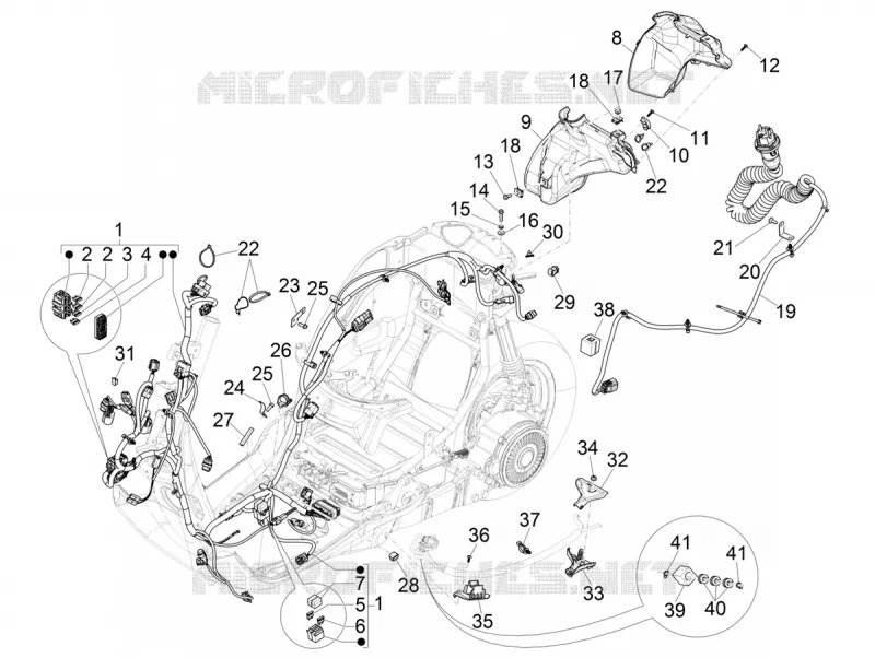 FAISCEAU ELECTRIQUE PRONCIPAL VESPA VESPA-SCOOTER ELECTRIC ELETTRICA 2021  Elettrica 25 km/h SCH Euro 5