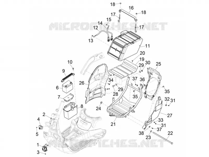 Relais - Batterie - Avertisseur sonore VESPA VESPA-SCOOTER ELECTRIC ELETTRICA 2021  Elettrica 25 km/h SCH Euro 5