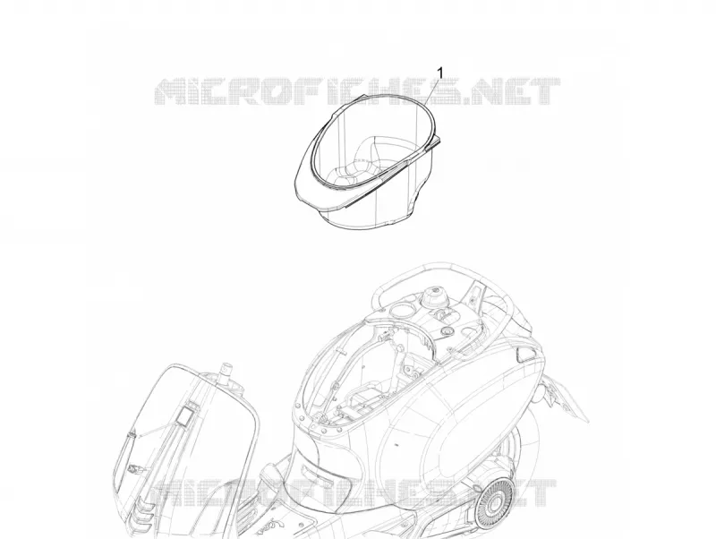 Logement casque - Dessous de selle VESPA VESPA-SCOOTER ELECTRIC ELETTRICA 2021  Elettrica 70 km/h Euro 5